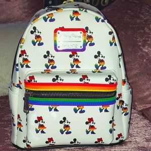 Rainbow loungefly Disney mickey and minnie